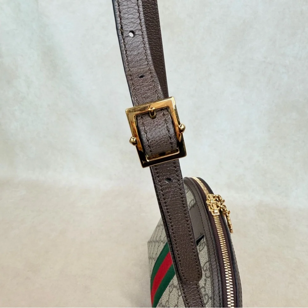 Gucci Ophidia GG Supreme Small Dome Crossbody Web Stripe - Picture 12 of 17